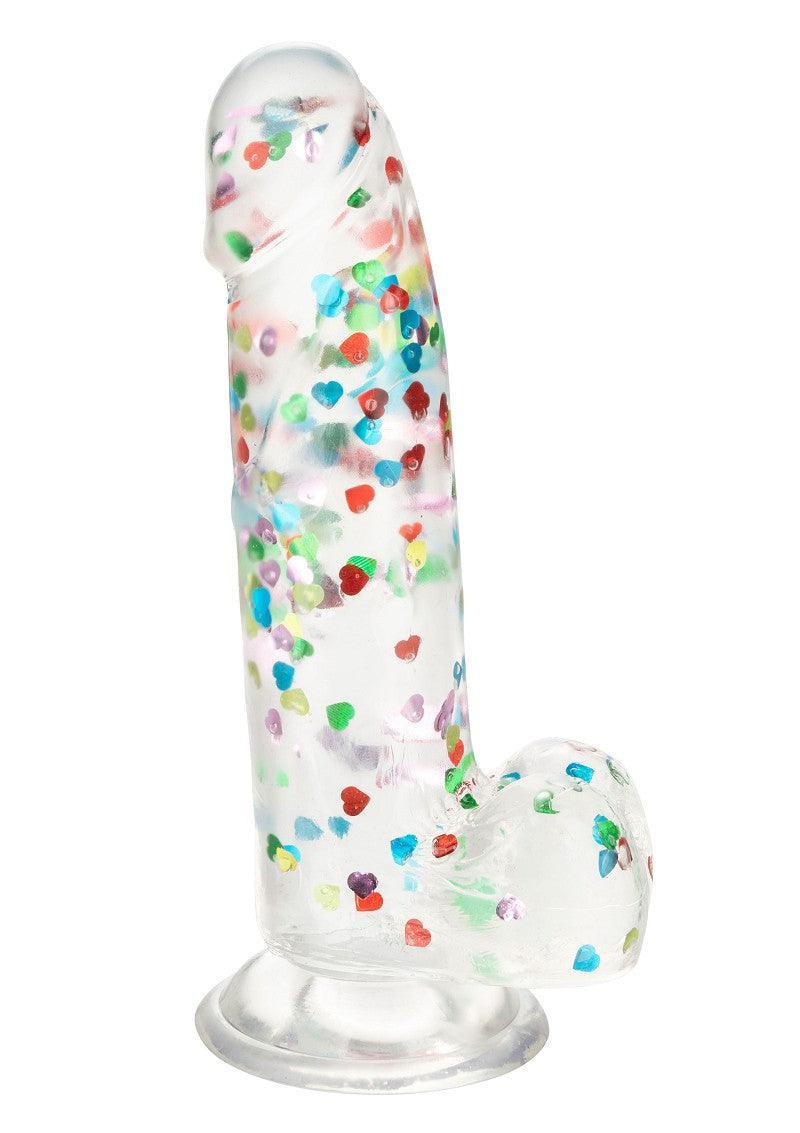 ♂ ♀ CalExotics Naughty Bits I Love Dick Heart-filled Dong - Happytoys Sexshop: Toys for Feeling Happy & Easy 😊 - Discreet geleverd