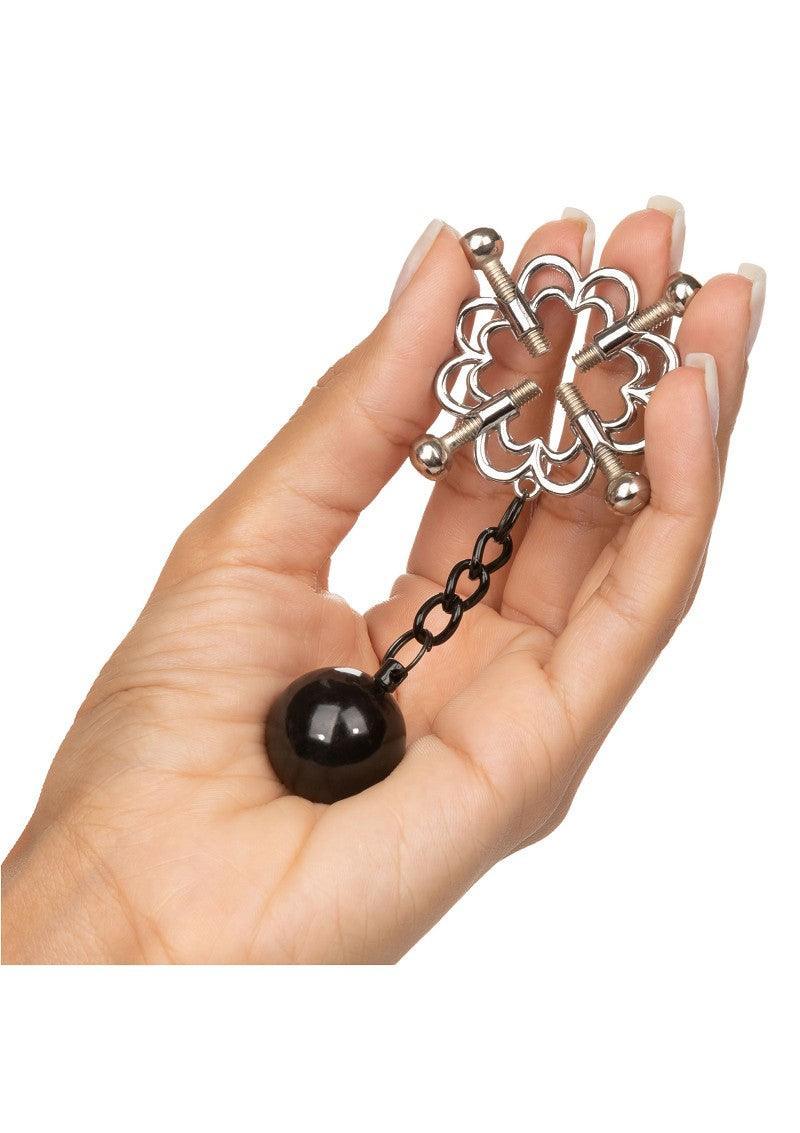 ♀ CalExotics Nipple Grips 4-punts verzwaarde tepel pers / klem - Happytoys Sexshop: Toys for Feeling Happy & Easy 😊 - Discreet geleverd