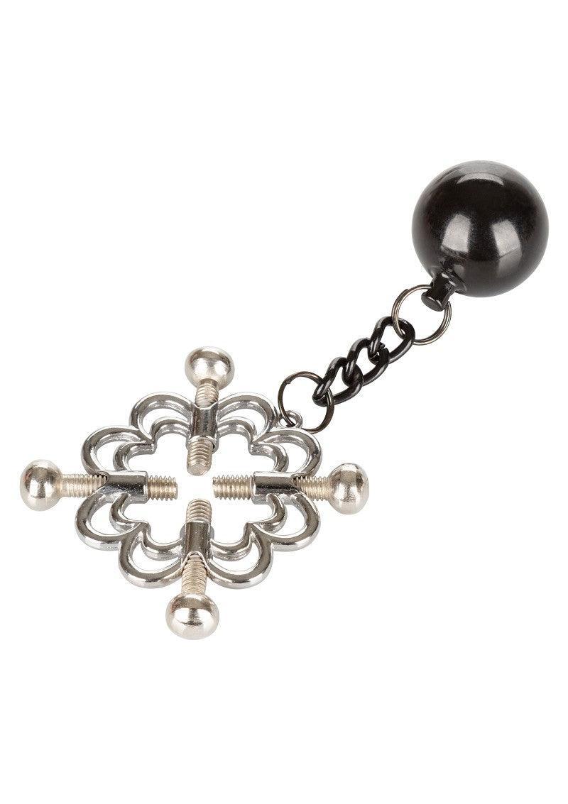 ♀ CalExotics Nipple Grips 4-punts verzwaarde tepel pers / klem - Happytoys Sexshop: Toys for Feeling Happy & Easy 😊 - Discreet geleverd