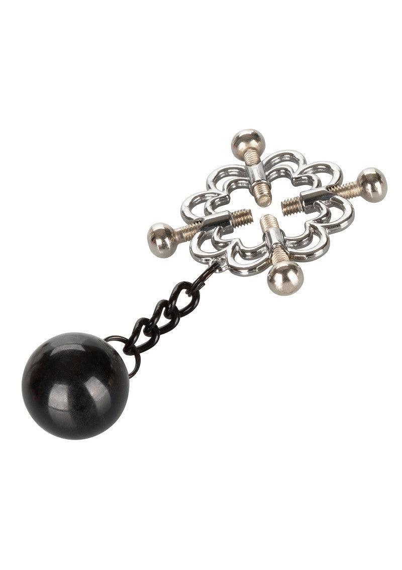 ♀ CalExotics Nipple Grips 4-punts verzwaarde tepel pers / klem - Happytoys Sexshop: Toys for Feeling Happy & Easy 😊 - Discreet geleverd