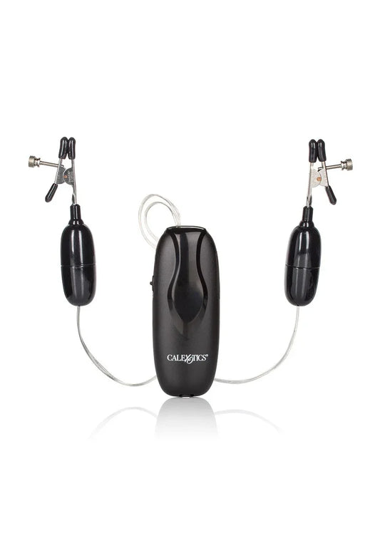 CalExotics Nipple Play twee vibrerende tepelklemmen - Happytoys Sexshop: Toys for Feeling Happy & Easy π - Discreet geleverd