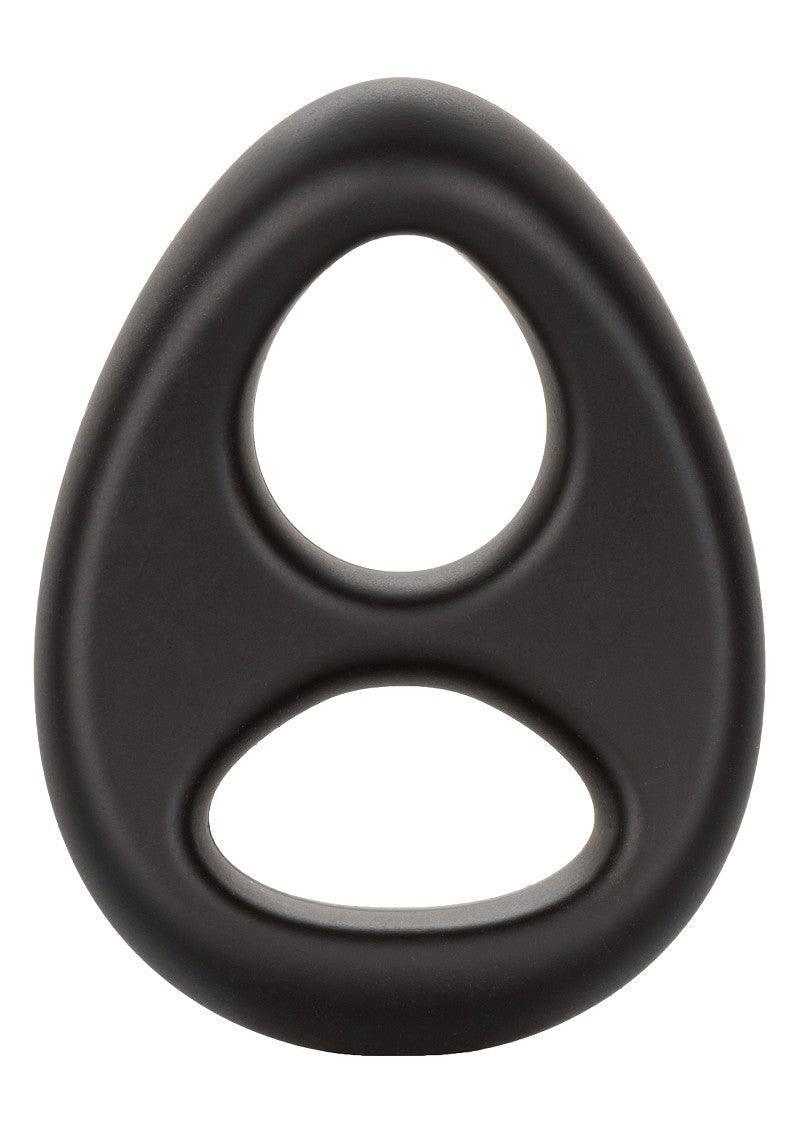 ♂ CalExotics Ultra-Soft Dual Ring Cock & Scrotum ring - Happytoys Sexshop: Toys for Feeling Happy & Easy 😊 - Discreet geleverd