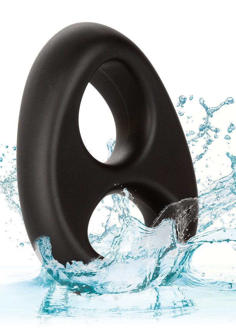 ♂ CalExotics Ultra-Soft Dual Ring Cock & Scrotum ring - Happytoys Sexshop: Toys for Feeling Happy & Easy 😊 - Discreet geleverd