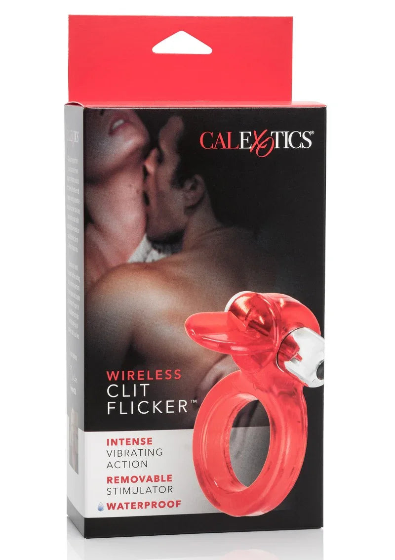 CalExotics Wireless Clit Flicker Cockring met clitoris stimulatie Happytoys Sexshop: Toys for Feeling Happy & Easy 😊