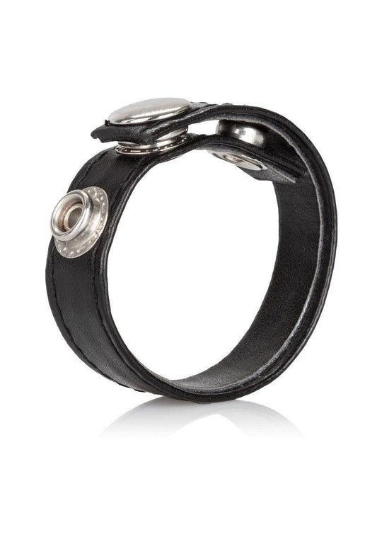 Leather 3-Snap CockRing by CalExotics - Happytoys Sexshop: Toys for Feeling Happy & Easy π - Discreet geleverd