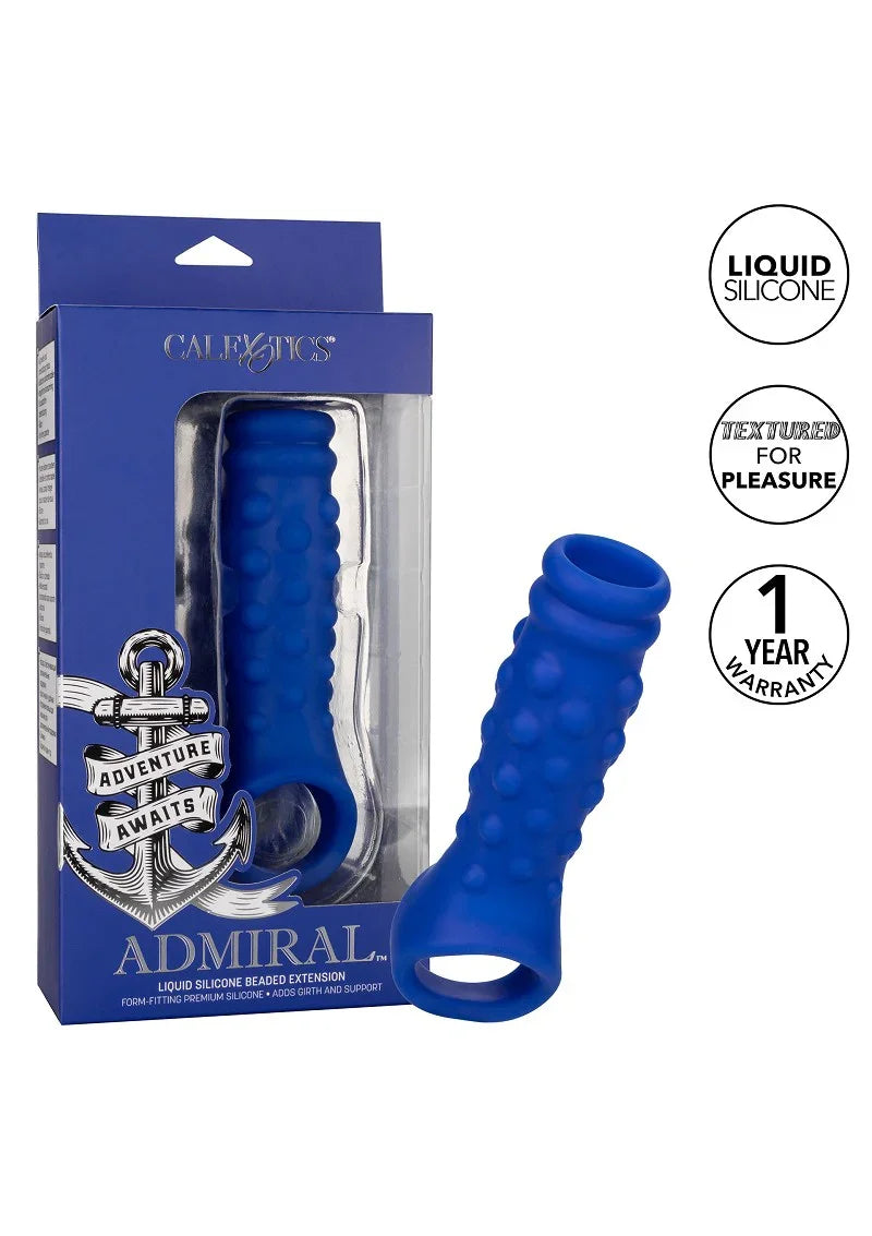♂ CalExotics Admiral Liquid Silicone Beaded Extension - Happytoys Sexshop: Toys for Feeling Happy & Easy 😊 - Discreet geleverd
