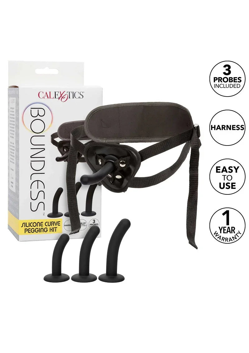 Boundless Silicone Curve Pegging Kit by CalExotics - Happytoys Sexshop: Toys for Feeling Happy & Easy 😊 - Discreet geleverd