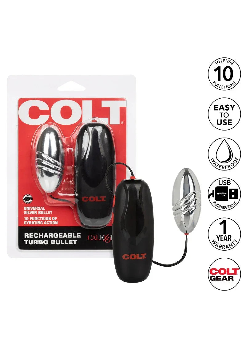 ♀ CalExotics COLT Rechargeable Turbo Bullet vibrator - Happytoys Sexshop: Toys for Feeling Happy & Easy 😊 - Discreet geleverd