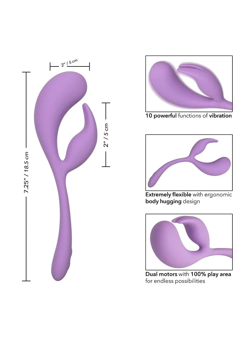 ♀ CalExotics Elle Liquid Silicone Dual Flicker Vibrator - Happytoys Sexshop: Toys for Feeling Happy & Easy 😊 - Discreet geleverd