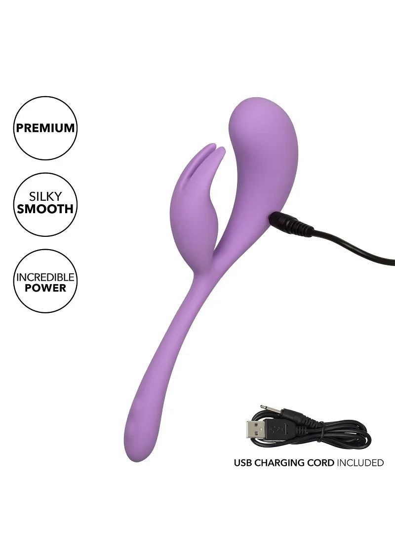 ♀ CalExotics Elle Liquid Silicone Dual Flicker Vibrator - Happytoys Sexshop: Toys for Feeling Happy & Easy 😊 - Discreet geleverd