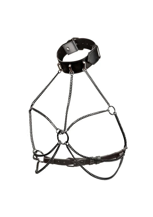 Euphoria Collection Plus Size Multi Chain Collar Harness by CalExotics - Happytoys Sexshop: Toys for Feeling Happy & Easy 😊 - Discreet geleverd