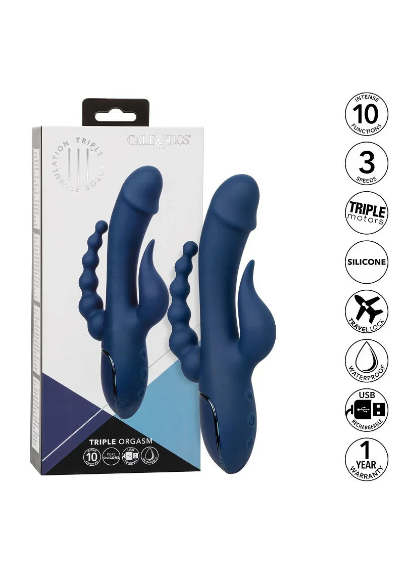 ♀ CalExotics III Triple Orgasm triple Vibrator - Happytoys Sexshop: Toys for Feeling Happy & Easy 😊 - Discreet geleverd