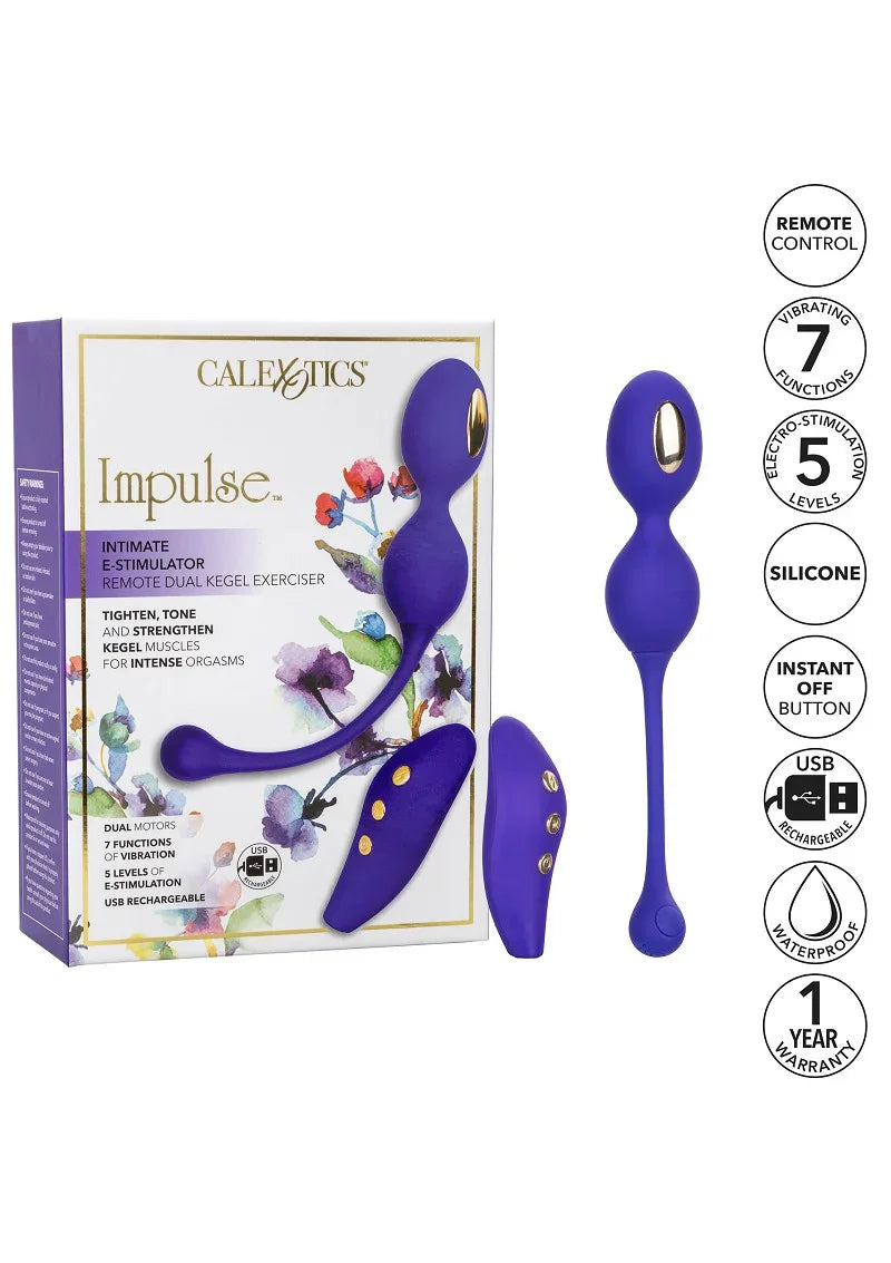 β CalExotics Impulse Intimate E-Stimulator Remote Dual Kegel Exerciser - Happytoys Sexshop: Toys for Feeling Happy & Easy π - Discreet geleverd