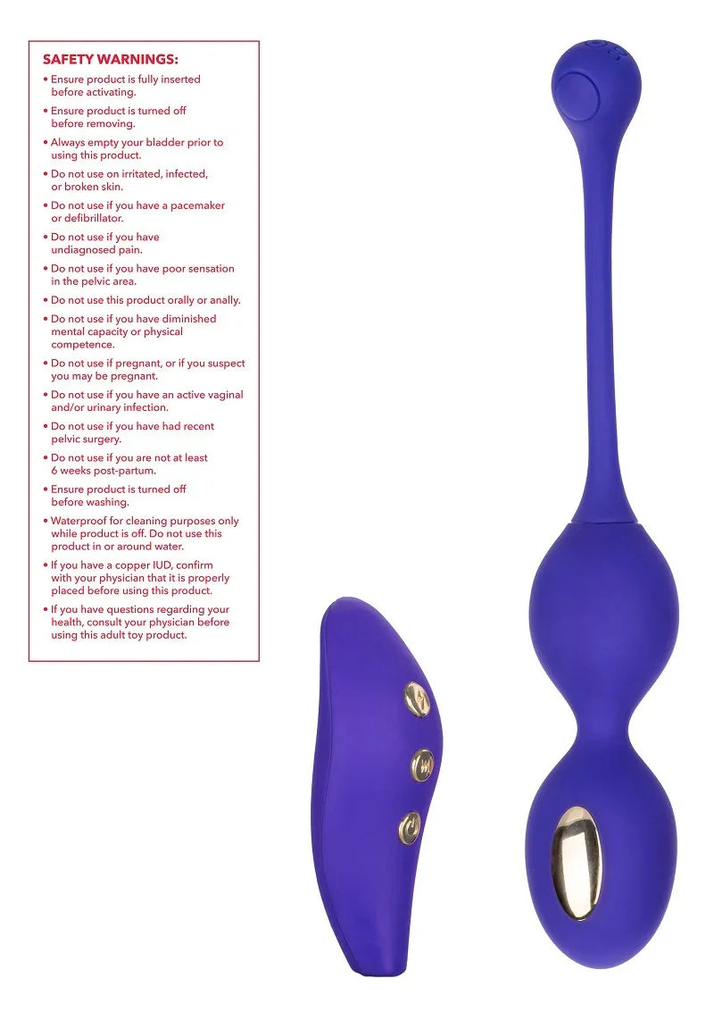 β CalExotics Impulse Intimate E-Stimulator Remote Dual Kegel Exerciser - Happytoys Sexshop: Toys for Feeling Happy & Easy π - Discreet geleverd