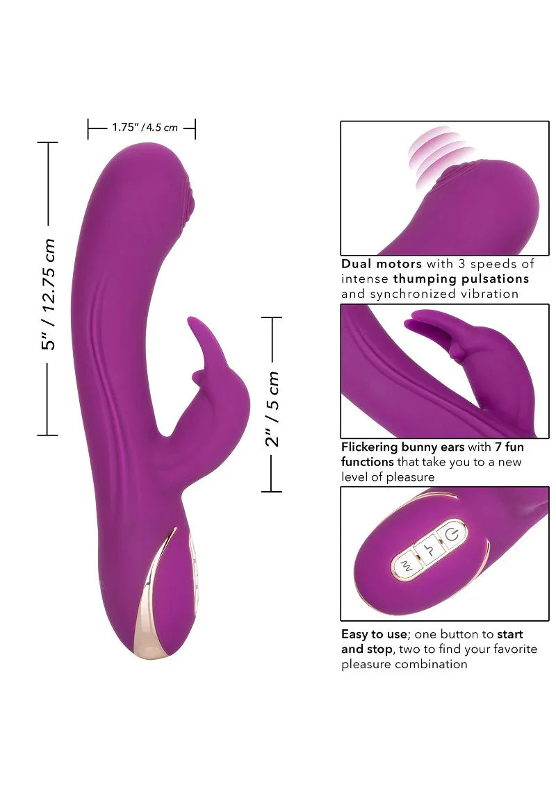 β CalExotics Jack Rabbit Signature Silicone Thumping Rabbit - Happytoys Sexshop: Toys for Feeling Happy & Easy π - Discreet geleverd
