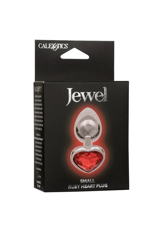 Jewel Small Ruby Heart Plug by CalExotics - Happytoys Sexshop: Toys for Feeling Happy & Easy 😊 - Discreet geleverd