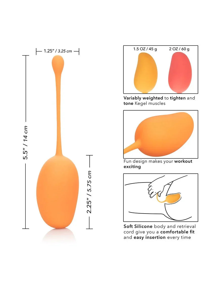 β CalExotics Kegel Training Set Mango @ Happytoys Sexshop: Toys for Feeling Happy & Easy π