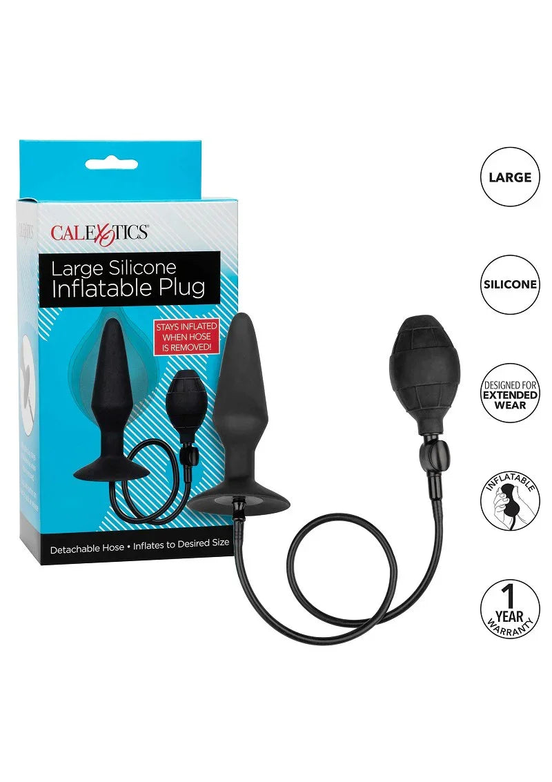 ♂ ♀ CalExotics Large Silicone Inflatable butPlug - Happytoys Sexshop: Toys for Feeling Happy & Easy 😊 - Discreet geleverd