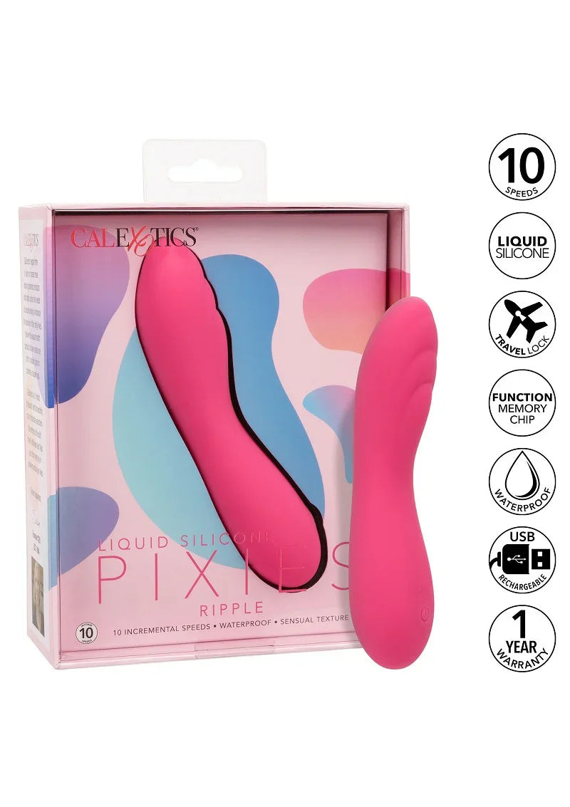♀ CalExotics Liquid Silicone Pixies Ripple vibrator - Happytoys Sexshop: Toys for Feeling Happy & Easy 😊 - Discreet geleverd