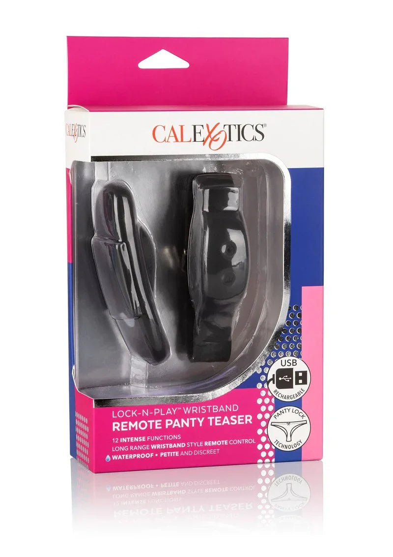 β CalExotics Lock-N-Play Wristband Remote Panty Teaser - Happytoys Sexshop: Toys for Feeling Happy & Easy π - Discreet geleverd