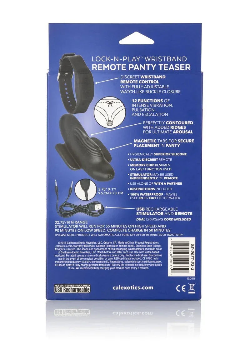 Lock-N-Play Wristband Remote Panty Teaser @ CalExotics - Happytoys Sexshop: online sex shop for Feeling Happy & Easy 😊 - Discreet geleverd