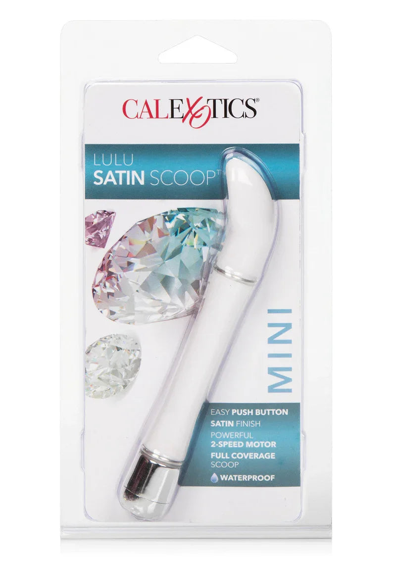 Lulu Satin Scoop designvibrator (white) by CalExotics - Happytoys Sexshop: Toys for Feeling Happy & Easy 😊 - Discreet geleverd