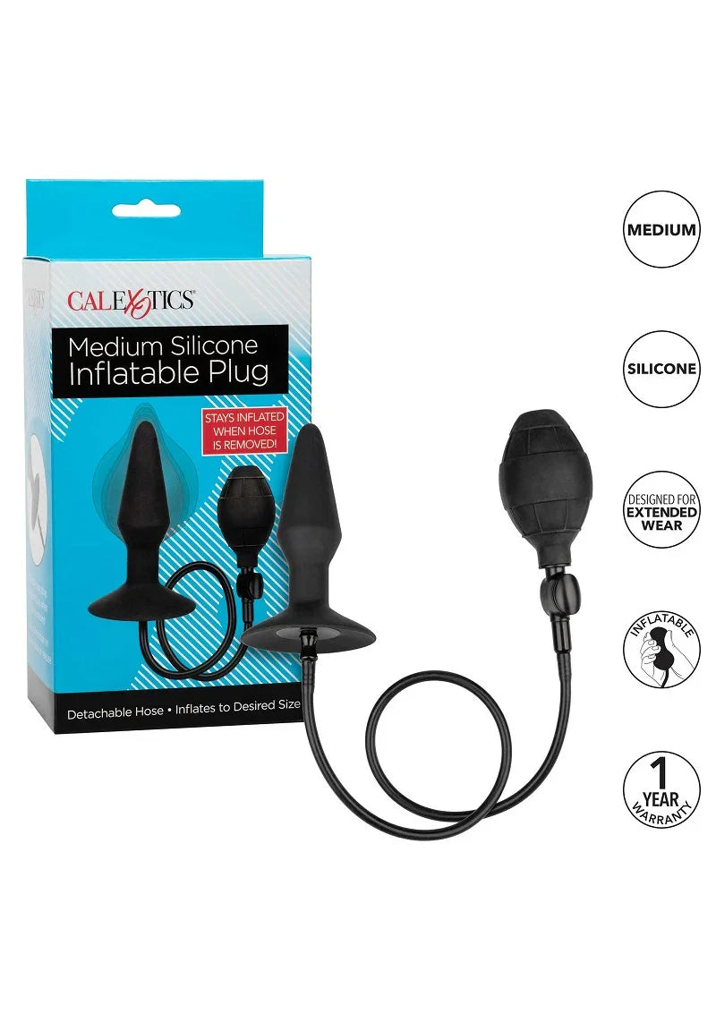 Medium Silicone Inflatable Plug by CalExotics - Happytoys Sexshop: Toys for Feeling Happy & Easy 😊 - Discreet geleverd