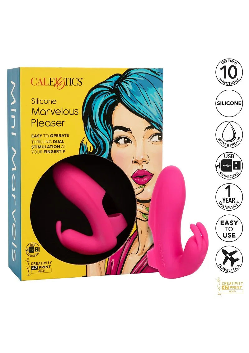 ♀ CalExotics Mini Marvels Silicone Marvelous Pleaser vibrator - Happytoys Sexshop: Toys for Feeling Happy & Easy 😊 - Discreet geleverd