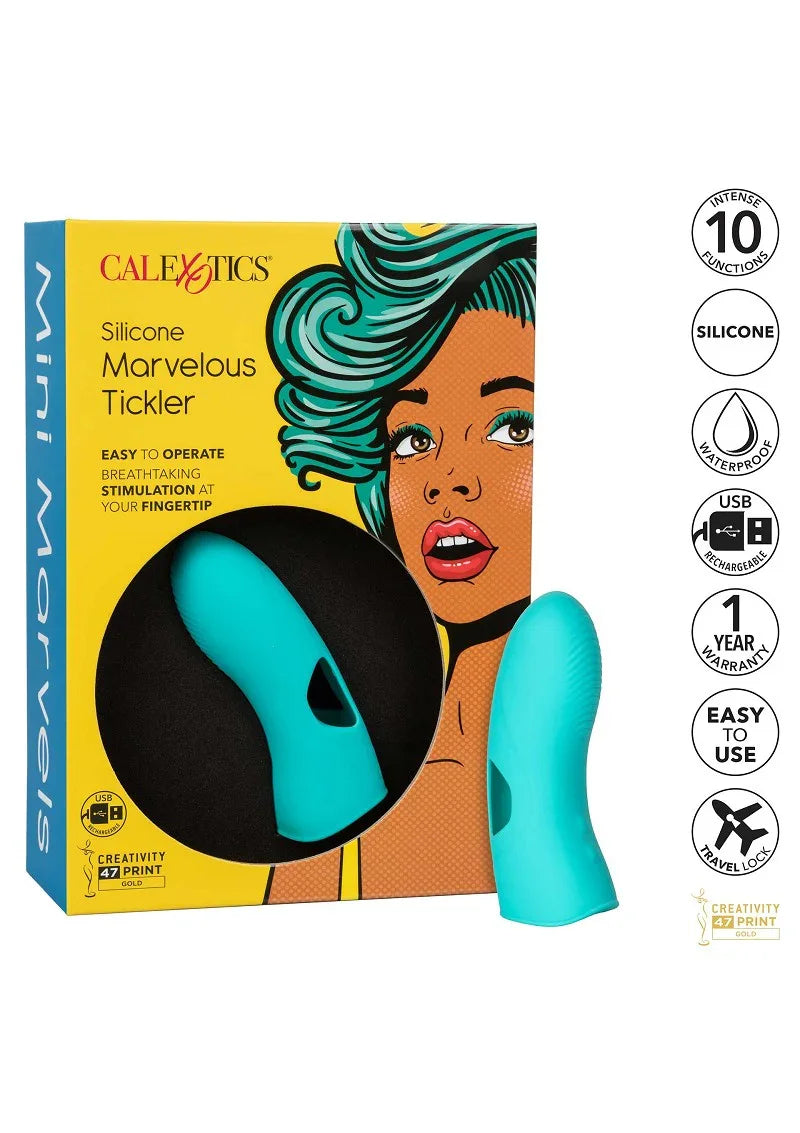 ♀ CalExotics Mini Marvels Silicone Marvelous Tickler vibrator - Happytoys Sexshop: Toys for Feeling Happy & Easy 😊 - Discreet geleverd
