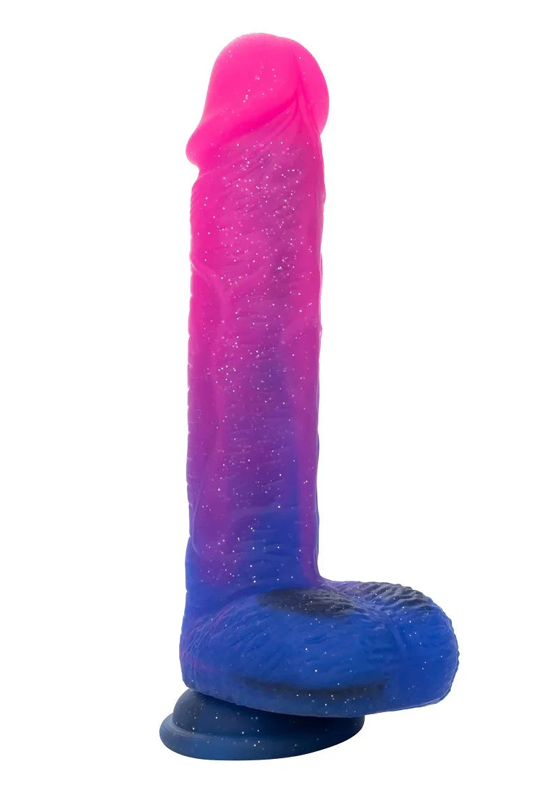 ♀ CalExotics Naughty Bits Ombré Hombre XL Vibrating Dildo - Happytoys Sexshop: Toys for Feeling Happy & Easy 😊 - Discreet geleverd