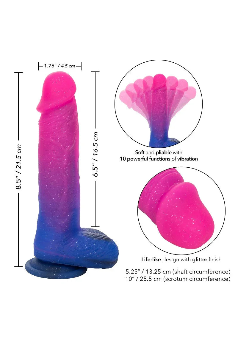 ♀ CalExotics Naughty Bits Ombré Hombre XL Vibrating Dildo - Happytoys Sexshop: Toys for Feeling Happy & Easy 😊 - Discreet geleverd
