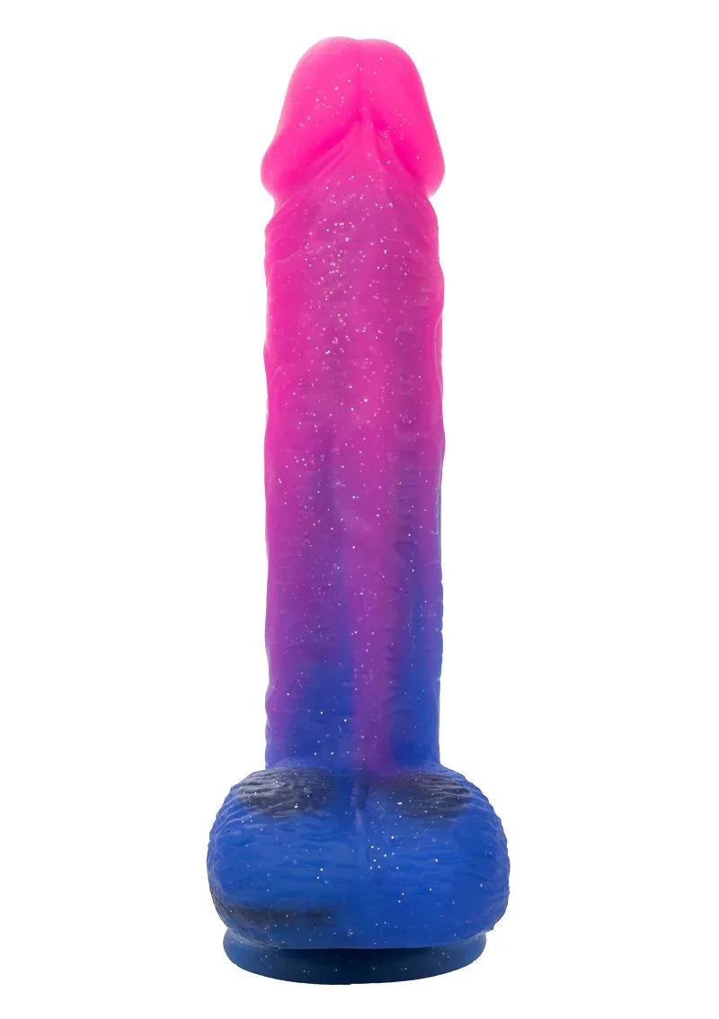 ♀ CalExotics Naughty Bits Ombré Hombre XL Vibrating Dildo - Happytoys Sexshop: Toys for Feeling Happy & Easy 😊 - Discreet geleverd