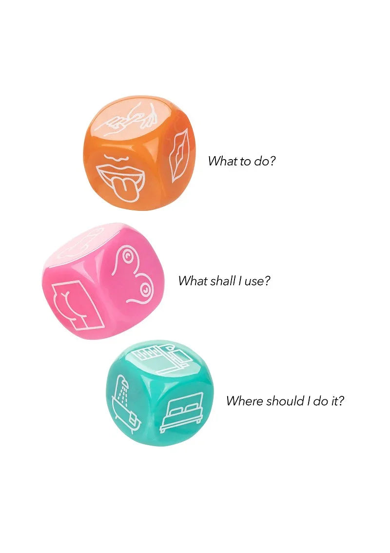 Naughty Bits Roll With It Icon-Based Sex Dice Game by CalExotics - Happytoys Sexshop: Toys for Feeling Happy & Easy 😊 - Discreet geleverd