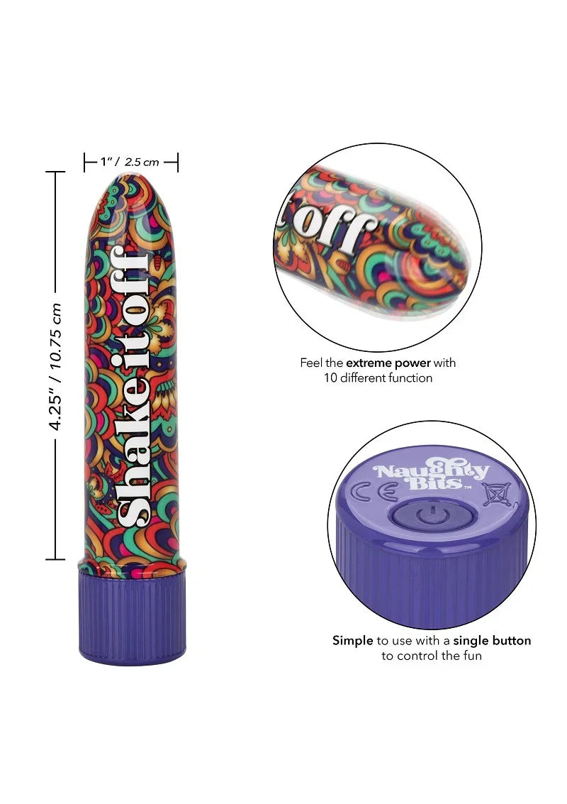 ♀ CalExotics Naughty Bits Shake It Off Powerful Mini Vibrator - Happytoys Sexshop: Toys for Feeling Happy & Easy 😊 - Discreet geleverd