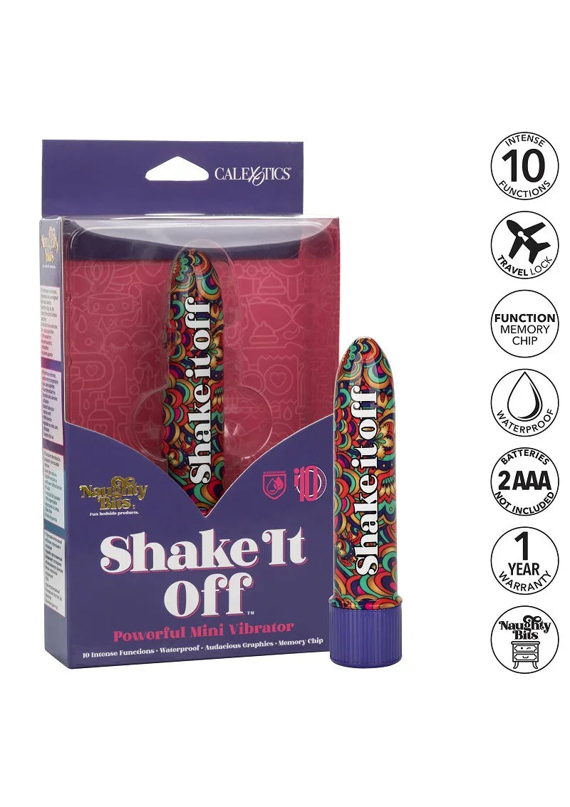 ♀ CalExotics Naughty Bits Shake It Off Powerful Mini Vibrator - Happytoys Sexshop: Toys for Feeling Happy & Easy 😊 - Discreet geleverd