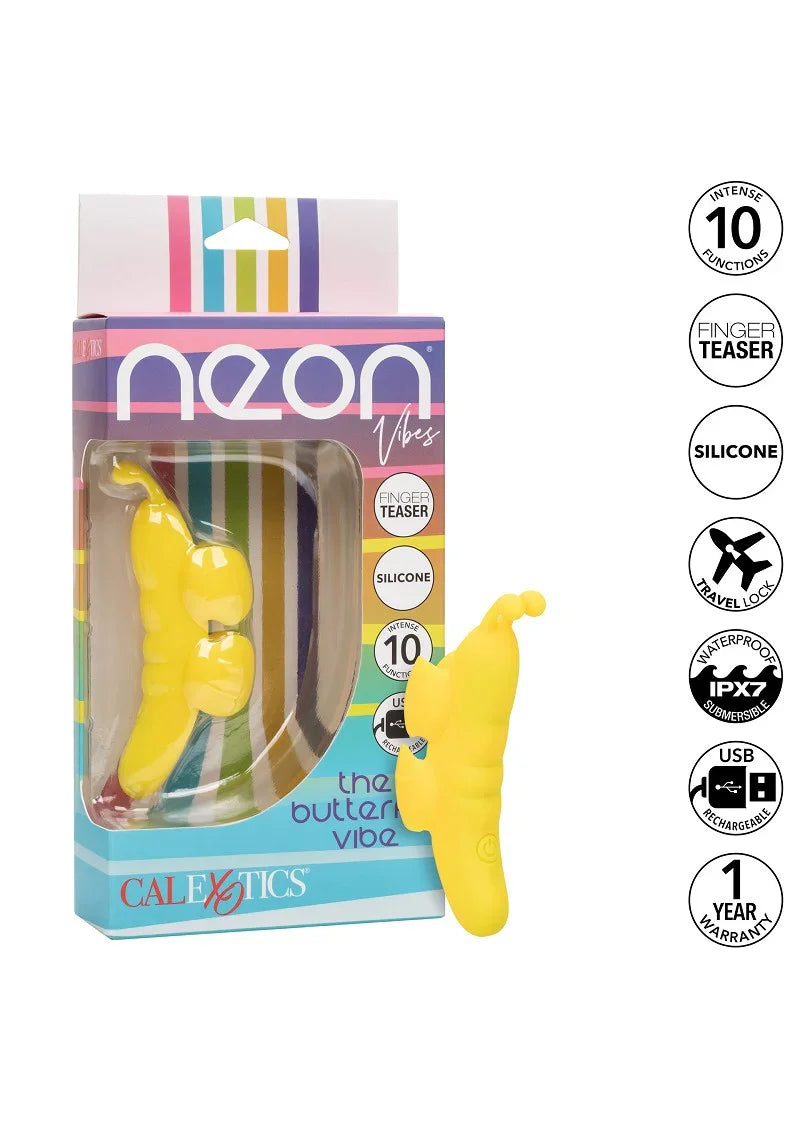 Neon Vibes The Butterfly Vibe by CalExotics - Happytoys Sexshop: Toys for Feeling Happy & Easy 😊 - Discreet geleverd