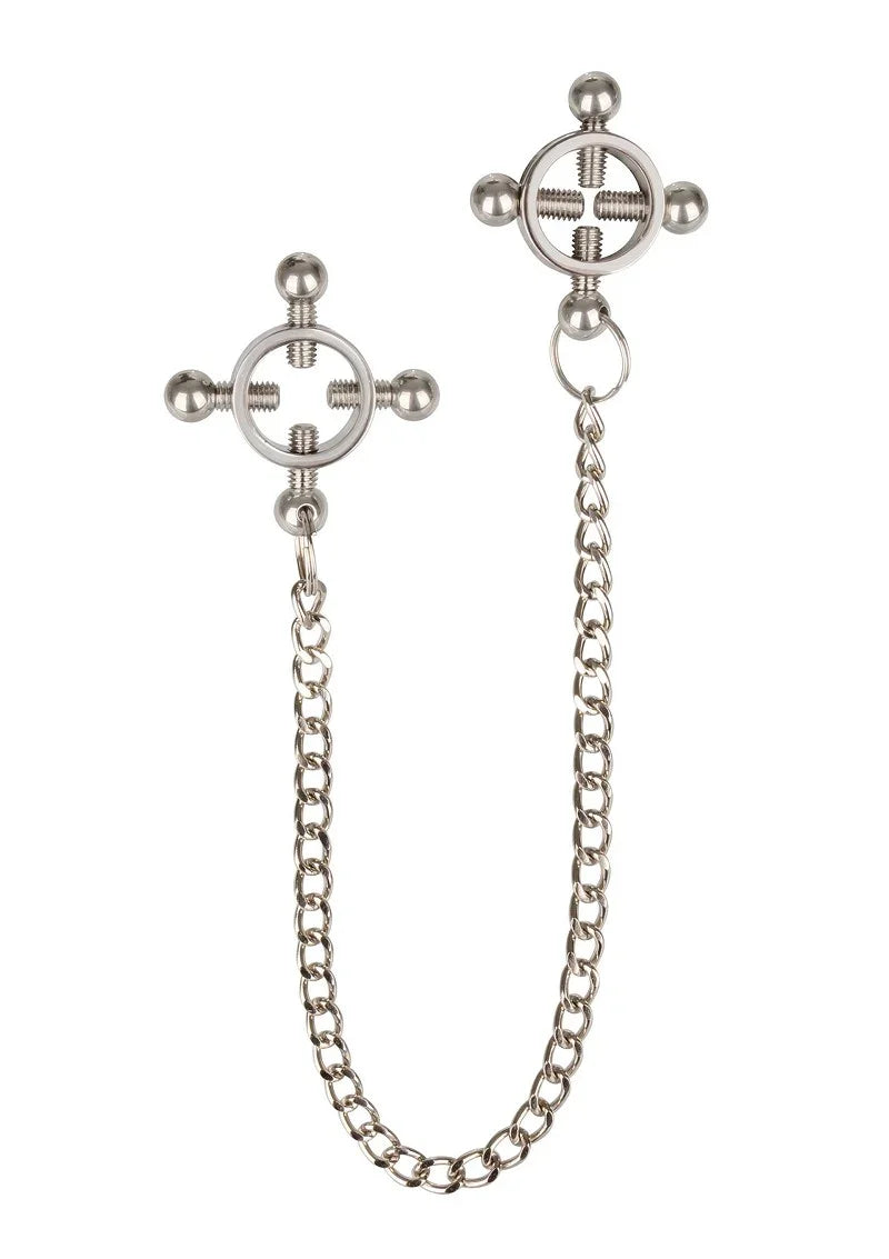 ♀ ♂ CalExotics tepelklemmen 4-punts tepelpers met ketting - Happytoys Sexshop: Toys for Feeling Happy & Easy 😊 - Discreet geleverd