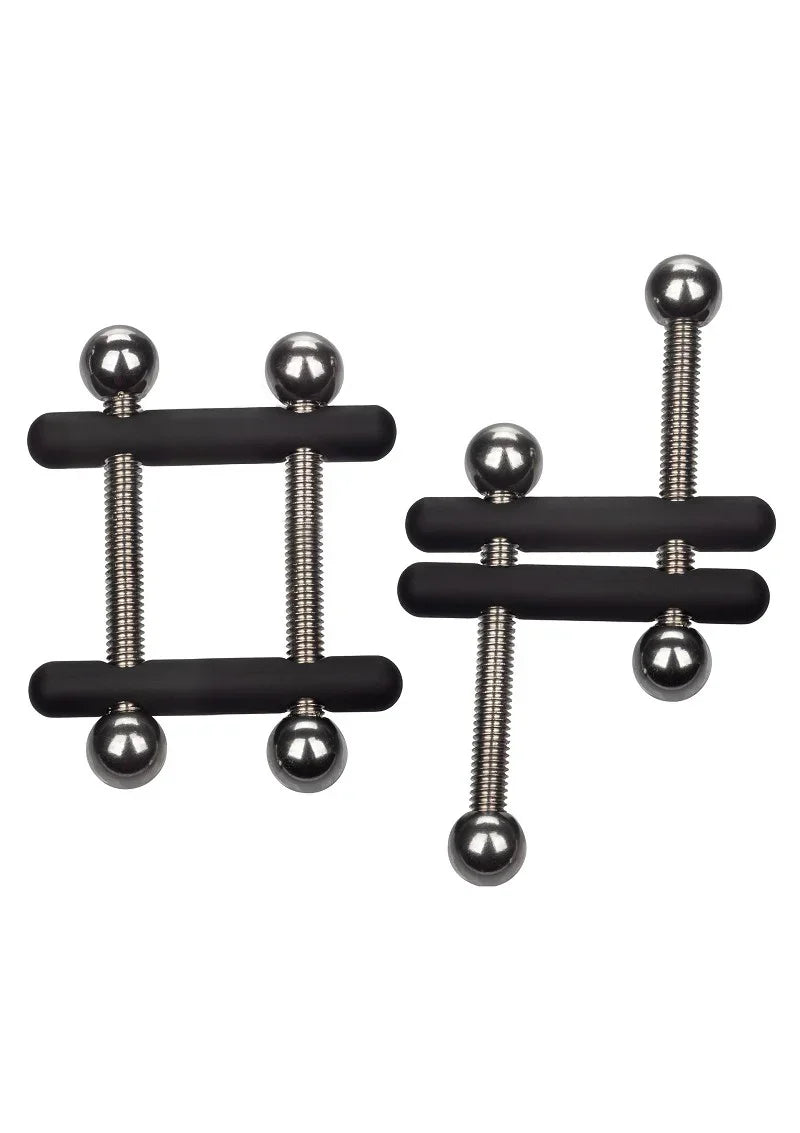 ♀ CalExotics Nipple Grips Power Grip Crossbar Nipple Vices - Happytoys Sexshop: Toys for Feeling Happy & Easy 😊 - Discreet geleverd