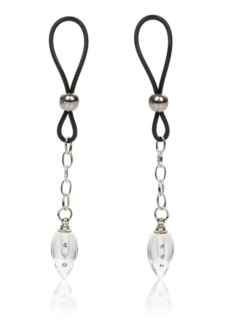 Nipple Play Niet-piercing tepelsieraden kristal Teardrop by CalExotics - Happytoys Sexshop: Toys for Feeling Happy & Easy 😊 - Discreet geleverd