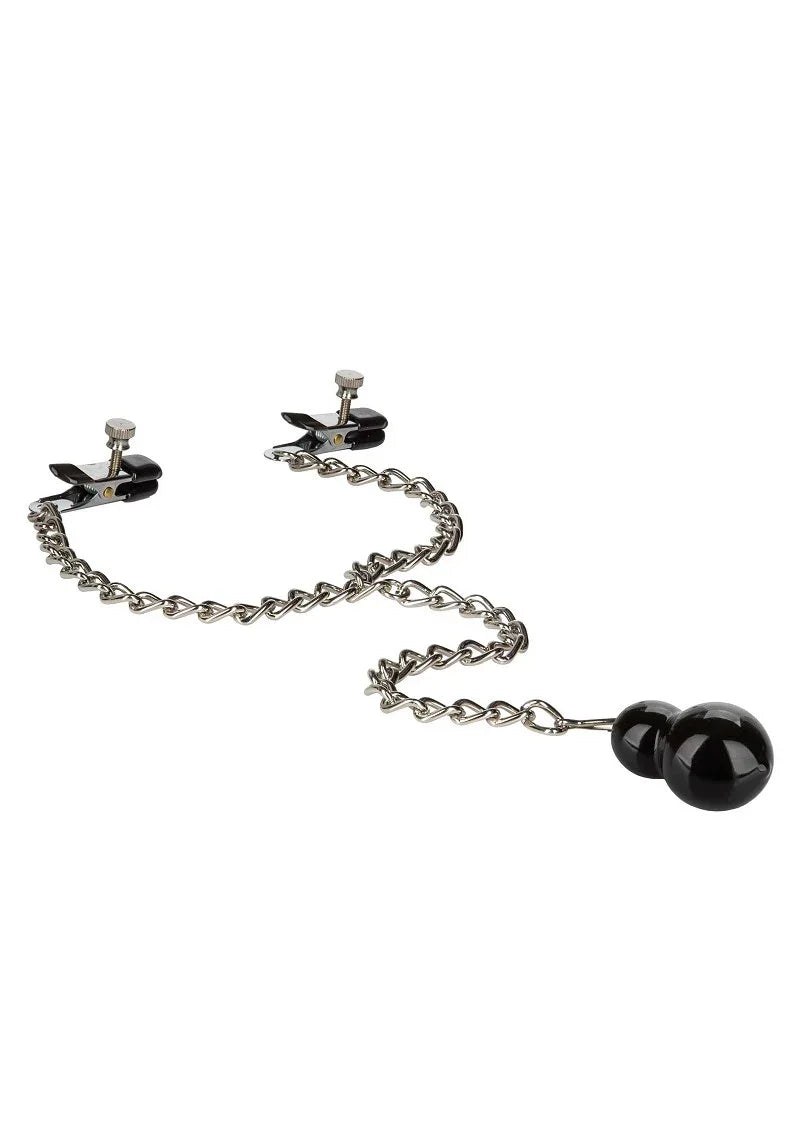 ♀ CalExotics Nipple Play Weighted Dual Tier Nipple Clamps - Happytoys Sexshop: Toys for Feeling Happy & Easy 😊 - Discreet geleverd