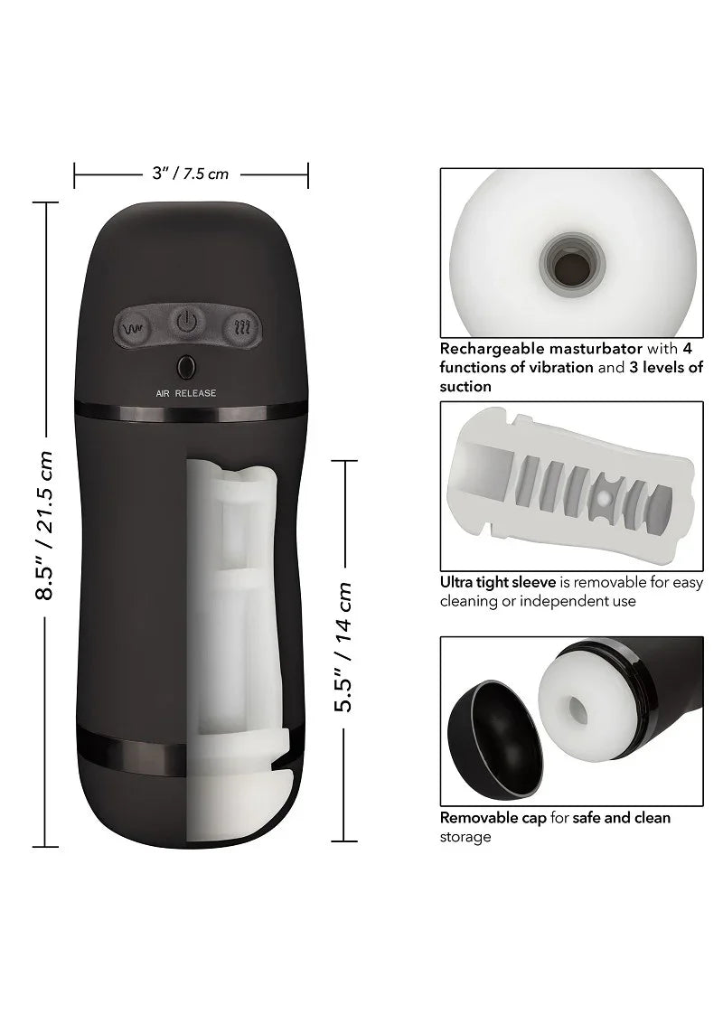 Optimum Power Pulsar Stroker by CalExotics - Happytoys Sexshop: Toys for Feeling Happy & Easy 😊 - Discreet geleverd