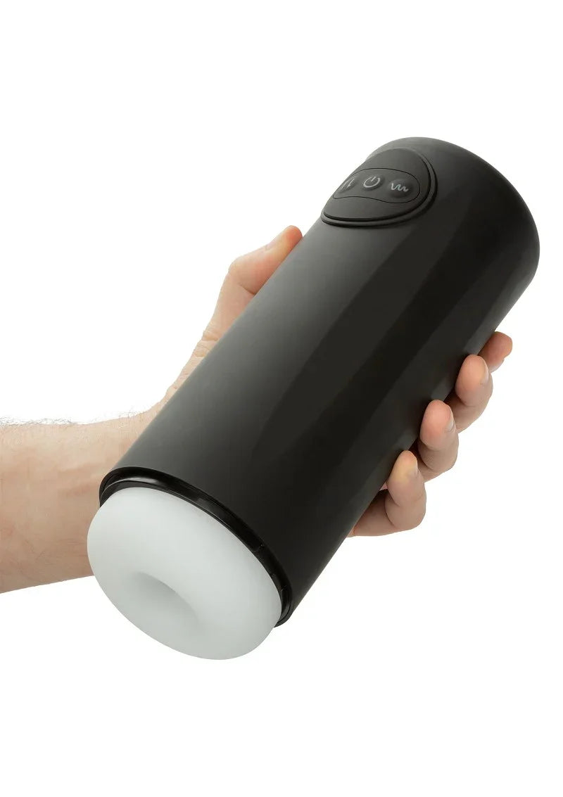 Optimum Power Vibrating and Thrusting Stroker by CalExotics - Happytoys Sexshop: Toys for Feeling Happy & Easy 😊 - Discreet geleverd