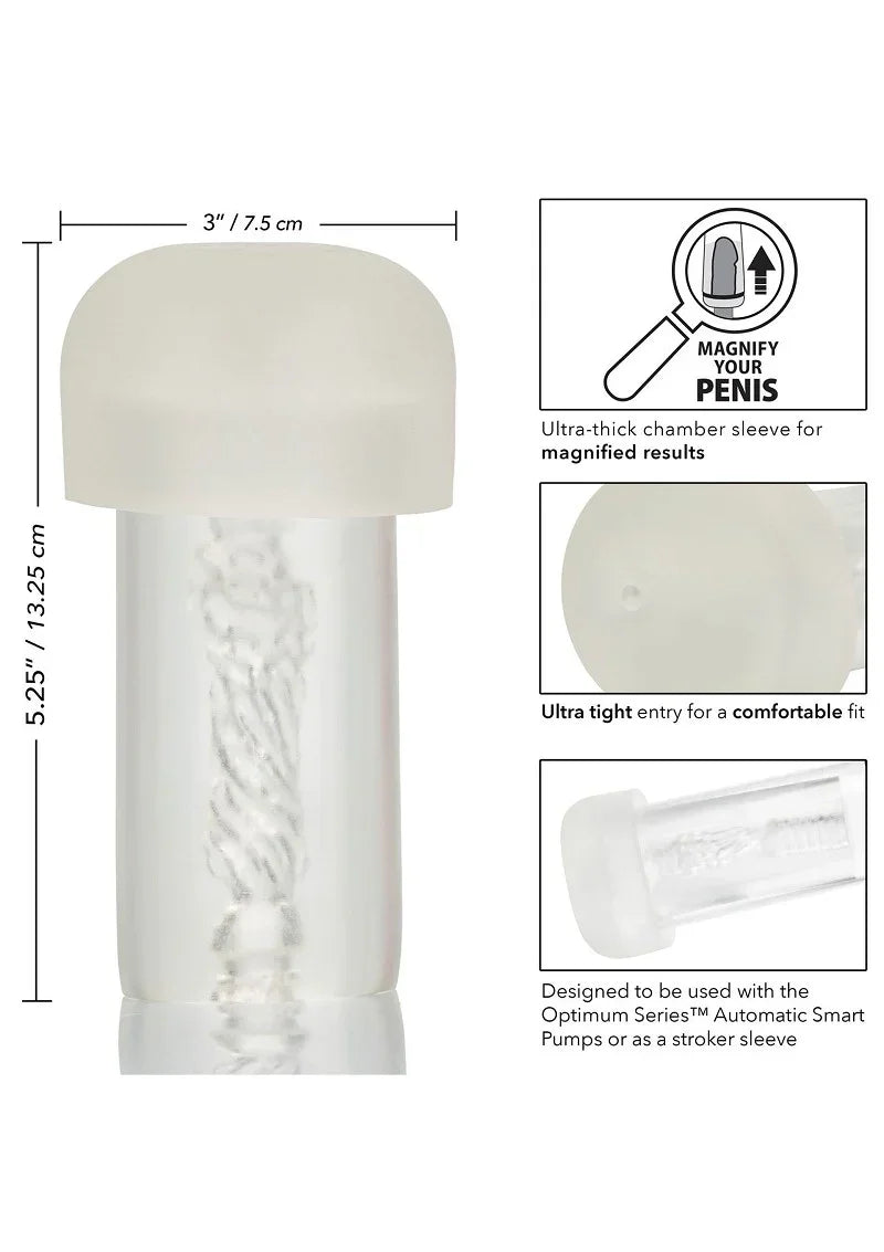 Optimum Series Automatic Smart Pump Replacement Sleeve by CalExotics - Happytoys Sexshop: Toys for Feeling Happy & Easy 😊 - Discreet geleverd