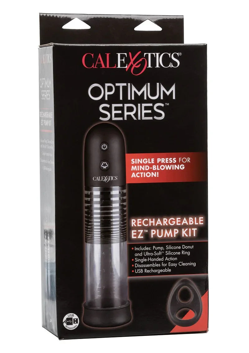 β CalExotics Optimum Series Rechargeable EZ Pump Kit - Happytoys Sexshop: Toys for Feeling Happy & Easy π - Discreet geleverd