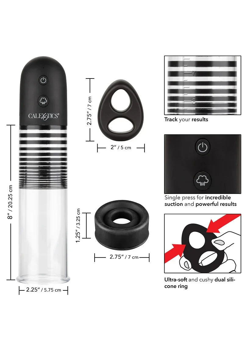 β CalExotics Optimum Series Rechargeable EZ Pump Kit - Happytoys Sexshop: Toys for Feeling Happy & Easy π - Discreet geleverd