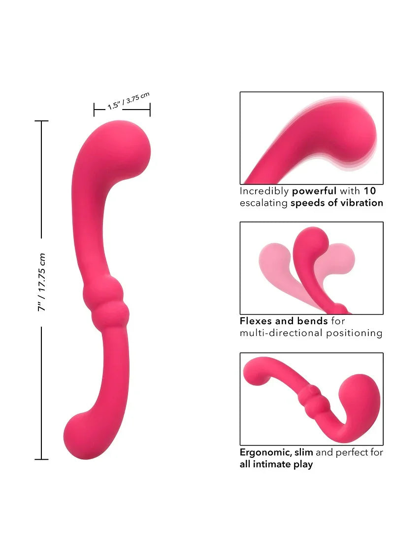 Pretty Little Wands Curvy vibrator by CalExotics - Happytoys Sexshop: Toys for Feeling Happy & Easy 😊 - Discreet geleverd