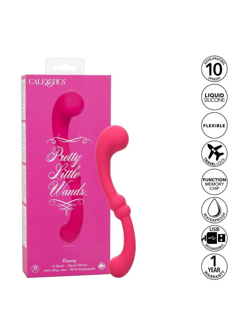 ♀ CalExotics Pretty Little Wands Curvy vibrator - Happytoys Sexshop: Toys for Feeling Happy & Easy 😊 - Discreet geleverd