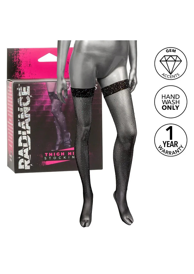 Radiance Dijhoge kousen by CalExotics - Happytoys Sexshop: Toys for Feeling Happy & Easy π - Discreet geleverd