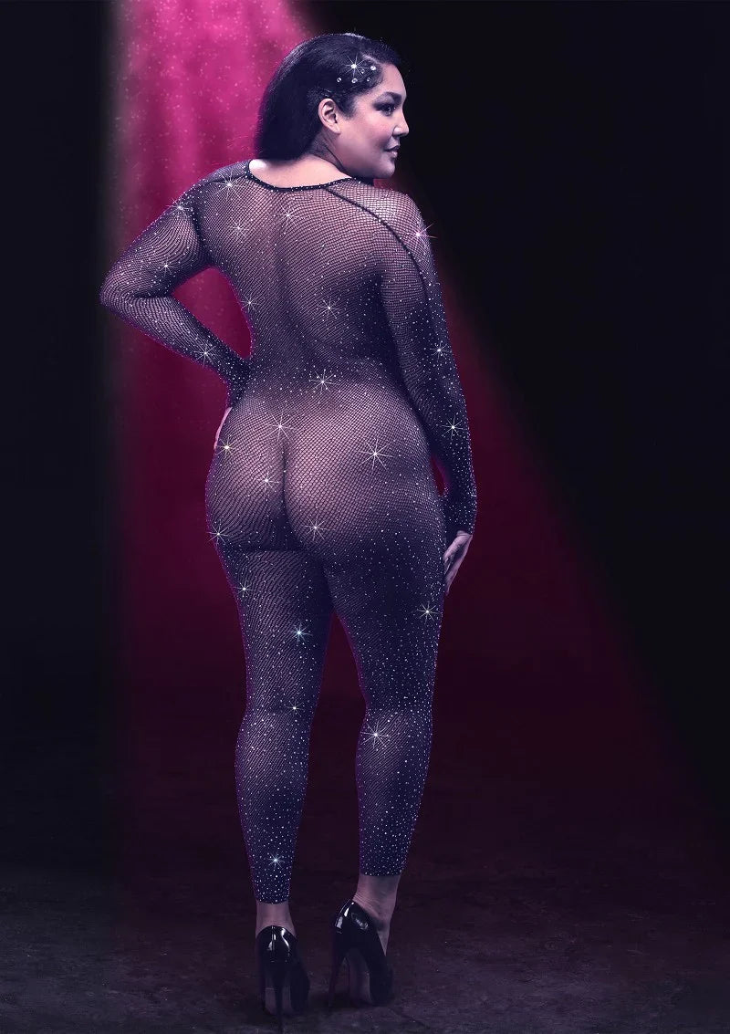 ♀ CalExotics Radiance Plus Size kruisloos Full Body Suit - Happytoys Sexshop: Toys for Feeling Happy & Easy 😊 - Discreet geleverd