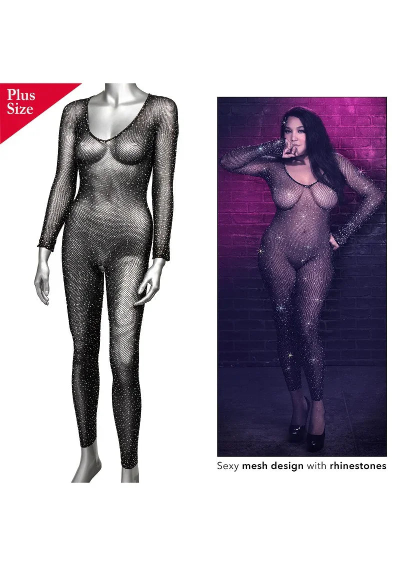 ♀ CalExotics Radiance Plus Size kruisloos Full Body Suit - Happytoys Sexshop: Toys for Feeling Happy & Easy 😊 - Discreet geleverd